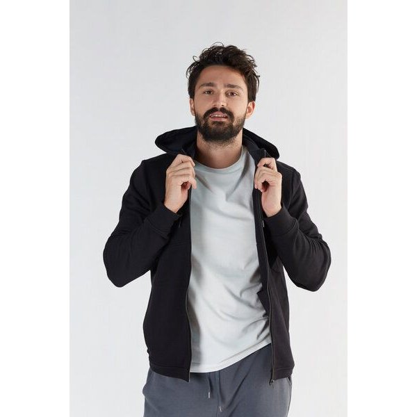 Herren Zip-Hoodie Jacke aus Bio-Baumwolle "True North" T2900