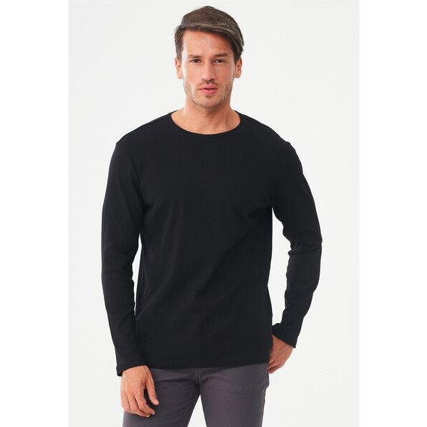 ORGANICATION Geripptes Langarmshirt aus Bio-Baumwolle