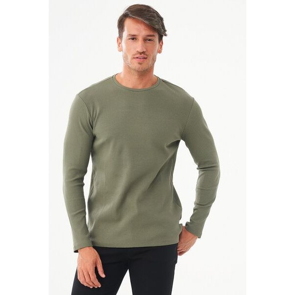 ORGANICATION Geripptes Langarmshirt aus Bio-Baumwolle