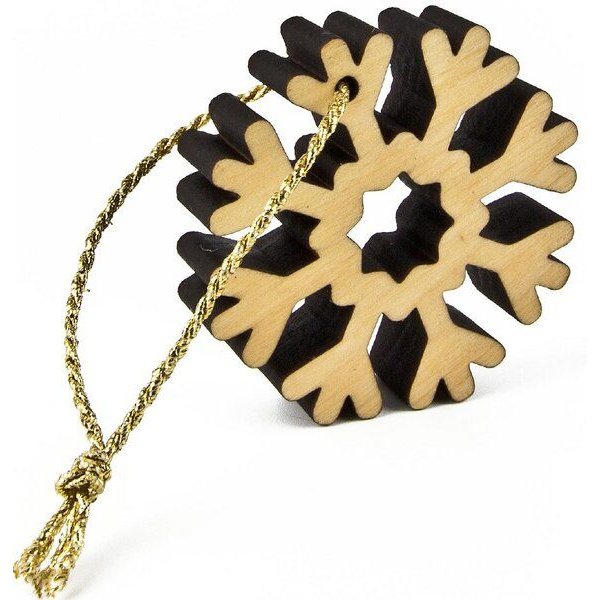 ReineNatur Christbaumanhänger – Schneeflocken – 2er-Set