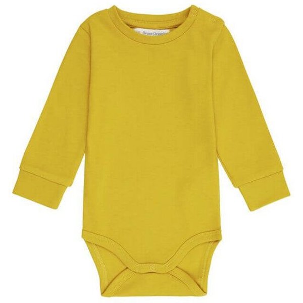 sense-organics Babybody Langarm *MILAN* Teal oder Mustard GOTS I Sense Organics