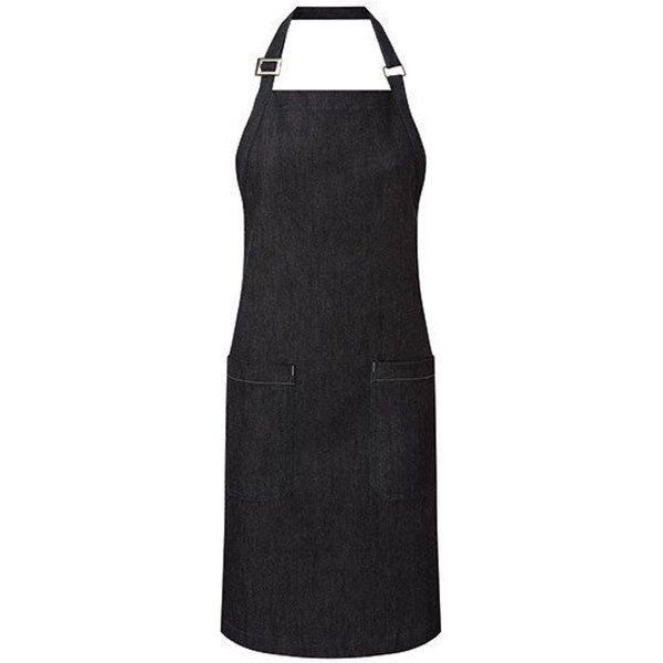 Premier Workwear Latzschürze (Bio Baumwolle) Denim Grillschürze Küchenschürze