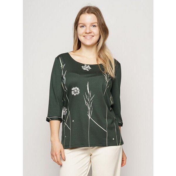 Peaces.bio - handbedruckte Biomode Tencelshirt Gräserzauber
