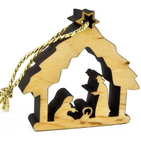 ReineNatur Weihnachtbaumanhänger - Krippenform - 2er-Set