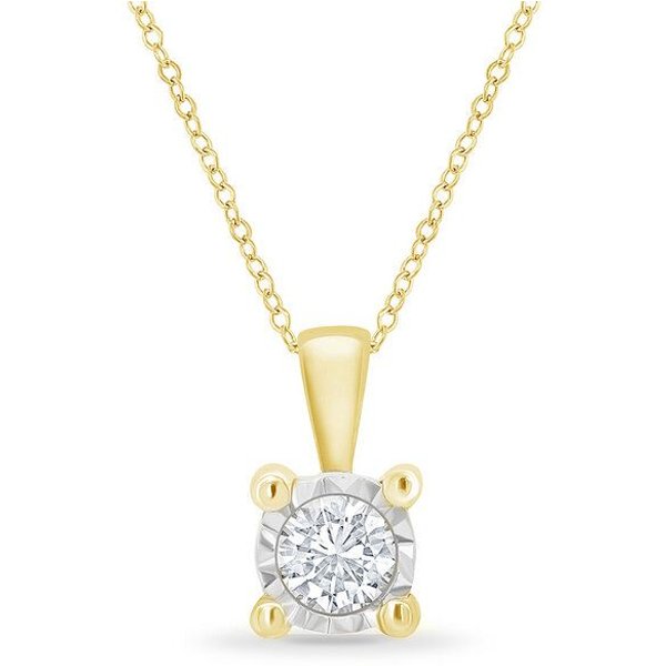 Eppi Goldener Anhänger mit synthetischem Diamanten Yasu