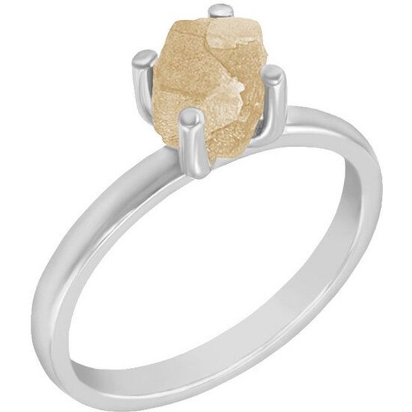 Eppi Goldring mit ungeschliffenem Diamant in Gelb Molly