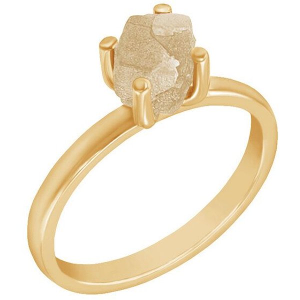 Eppi Goldring mit ungeschliffenem Diamant in Gelb Molly