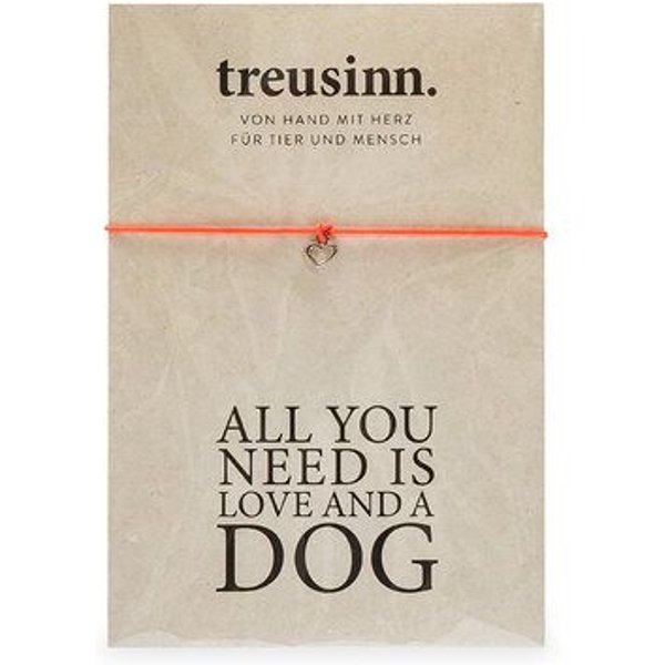 Treusinn Armband BUDDY All you need...DOG / Herz-Anhänger