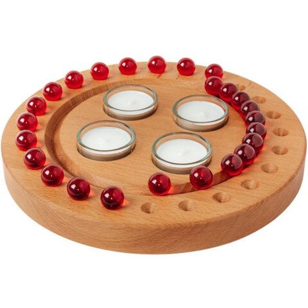 klotzaufklotz Adventskalender und Adventskranz mit Teelichtern