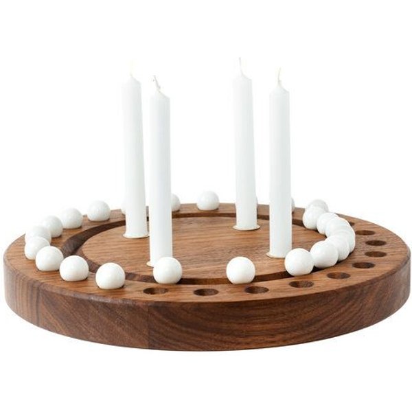 klotzaufklotz Adventskalender und Adventskranz mit Baumkerzen