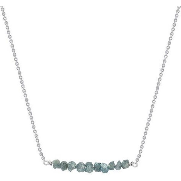 Eppi Goldener Choker mit blauen ungeschliffenen Diamanten Inaku