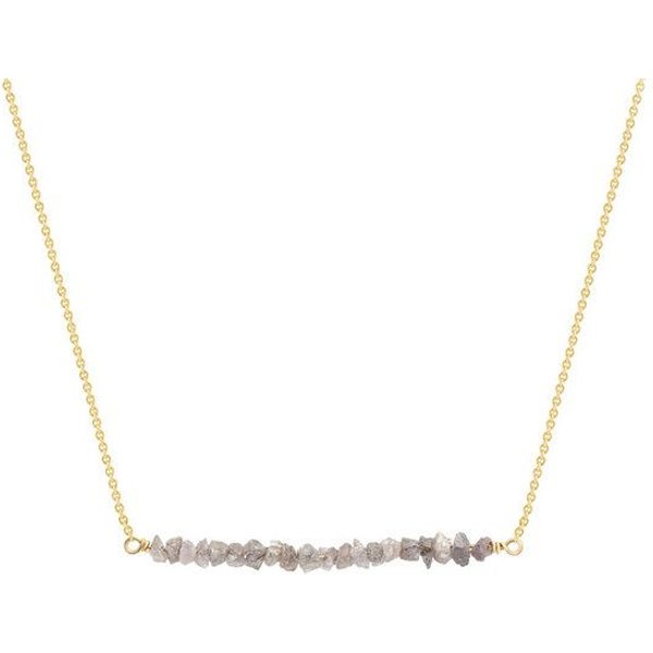 Eppi Goldener Choker mit rosa ungeschliffenen Diamanten Wandalee