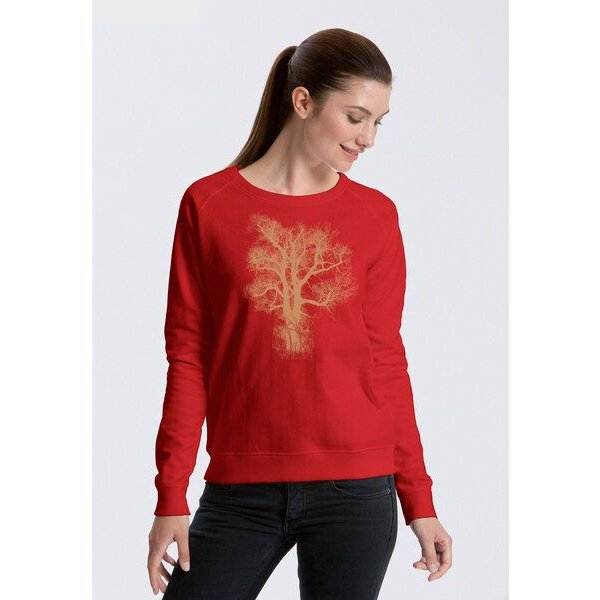 Peaces.bio - handbedruckte Biomode Bio Damen-Sweatshirt Chestnut