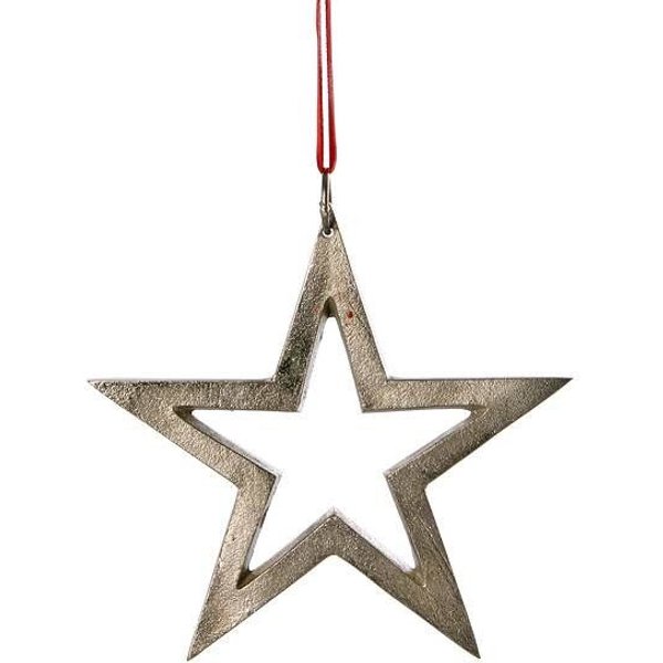 Mitienda Shop Sternhänger silber, Weihnachdeko zum Aufhängen