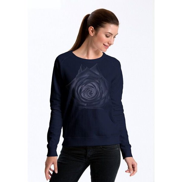 Peaces.bio - handbedruckte Biomode Bio Damen-Sweatshirt Rose