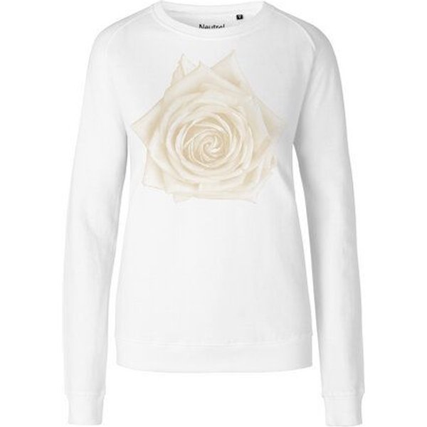 Peaces.bio - handbedruckte Biomode Bio Damen-Sweatshirt Rose