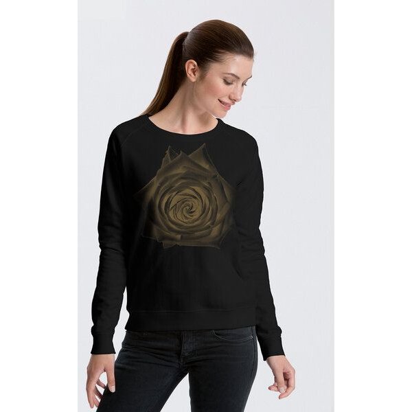 Peaces.bio - handbedruckte Biomode Bio Damen-Sweatshirt Rose