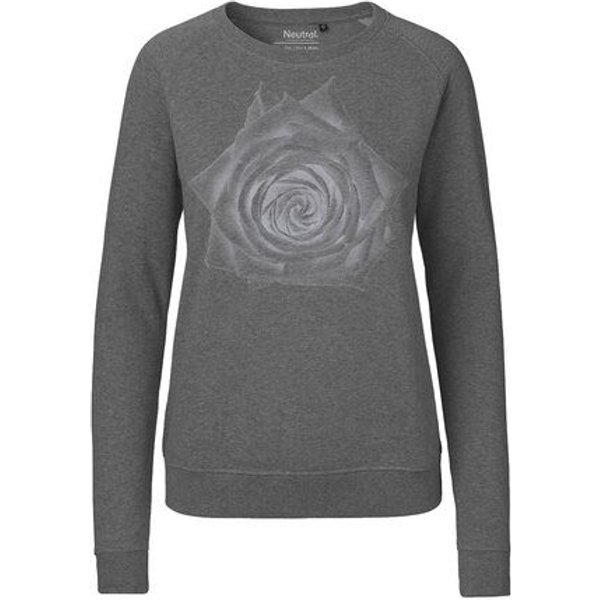 Peaces.bio - handbedruckte Biomode Bio Damen-Sweatshirt Rose