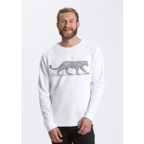 Peaces.bio - handbedruckte Biomode Bio Herren-Sweatshirt Leopard