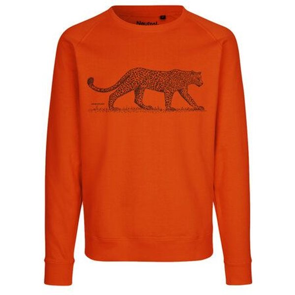 Peaces.bio - handbedruckte Biomode Bio Herren-Sweatshirt Leopard