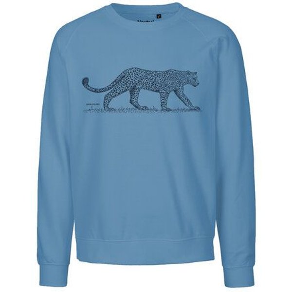 Peaces.bio - handbedruckte Biomode Bio Herren-Sweatshirt Leopard