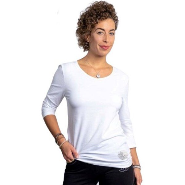 The Spirit of OM Longsleeve Weiß Silber
