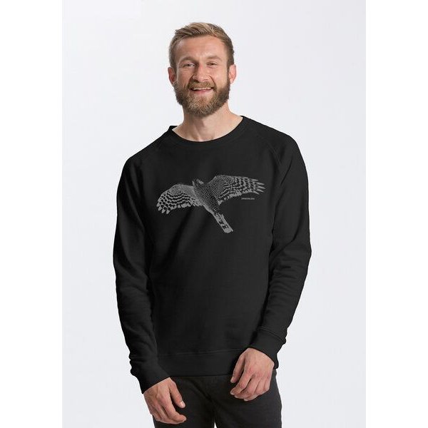 Peaces.bio - handbedruckte Biomode Bio Herren-Sweatshirt Sperber