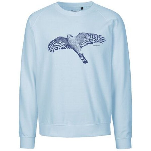 Peaces.bio - handbedruckte Biomode Bio Herren-Sweatshirt Sperber