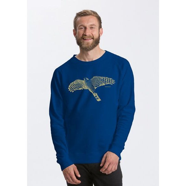 Peaces.bio - handbedruckte Biomode Bio Herren-Sweatshirt Sperber