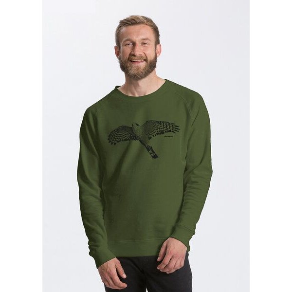 Peaces.bio - handbedruckte Biomode Bio Herren-Sweatshirt Sperber