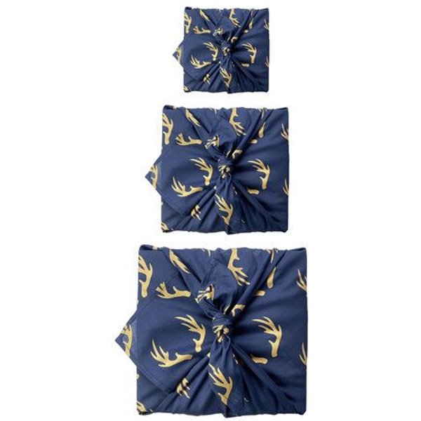 FabRap Gift Wrap Wiederverwendbare Geschenkverpackung Furoshiki - FabRap Set mit drei Größen (einseitig)