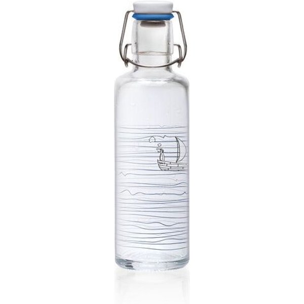 soulbottles soulbottle "heimat wasser" • Trinkflasche aus Glas • 0,6 l • auslaufsicher