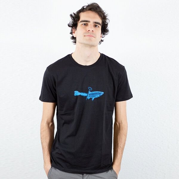 Spangeltangel T-Shirt, "Dosenfisch", Männershirt, Siebdruck, Fischmotiv