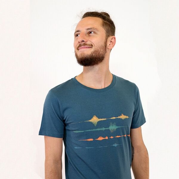 Spangeltangel T-Shirt "Frequenz", Musik, Schallwelle, Biobaumwolle