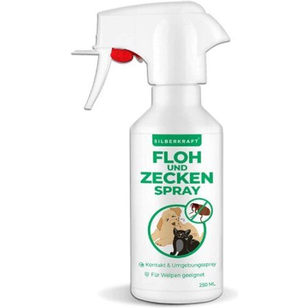 Silberkraft Floh - und Zeckenspray für Hund & Katze