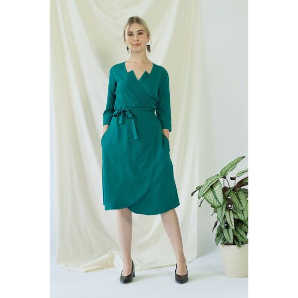 AYANI Elegantes klassisches Wickelkleid