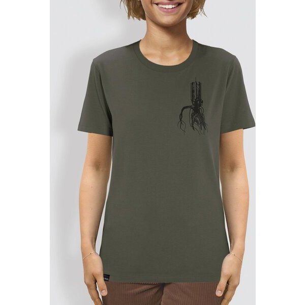 little kiwi Unisex T-Shirt, "Verwurzelt", Khaki