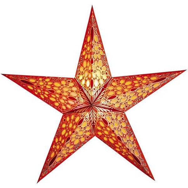 Mitienda Shop Papierstern Festival orange Weihnachtsstern aus Recyclingpapier