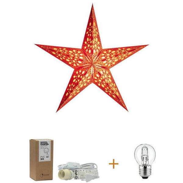 Mitienda Shop Papierstern Festival orange Weihnachtsstern aus Recyclingpapier