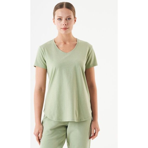 ORGANICATION ESSENTIALS-TUBA- Basic T-Shirt aus Bio-Baumwolle mit V-Ausschnitt
