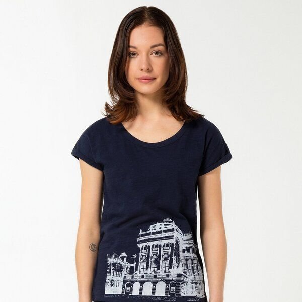 Spangeltangel Damenshirt "Opernhaus", T-Shirt bedruckt, Frauen, festlich leger