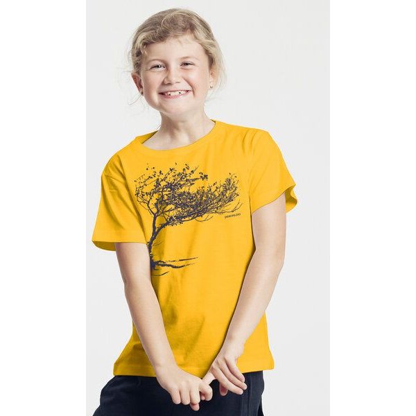 Peaces.bio - handbedruckte Biomode Bio-Kinder T-Shirt Windy Tree