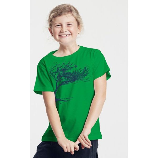 Peaces.bio - handbedruckte Biomode Bio-Kinder T-Shirt Windy Tree