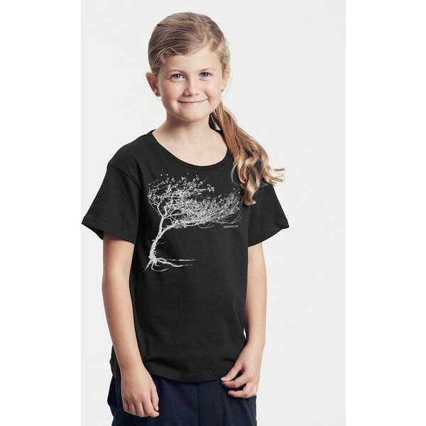 Peaces.bio - handbedruckte Biomode Bio-Kinder T-Shirt Windy Tree