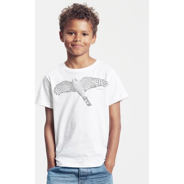 Peaces.bio - handbedruckte Biomode Bio-Kinder T-Shirt Sperber