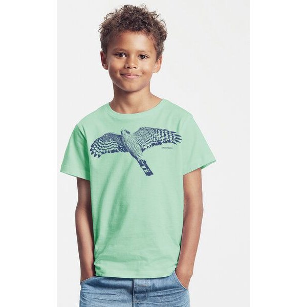 Peaces.bio - handbedruckte Biomode Bio-Kinder T-Shirt Sperber