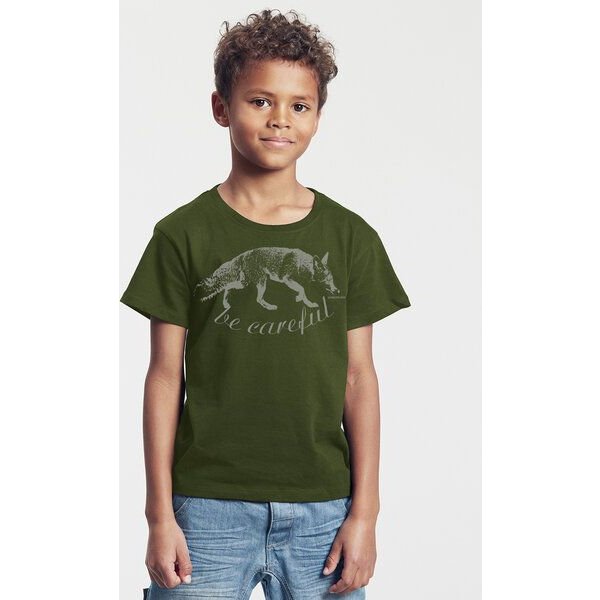 Peaces.bio - handbedruckte Biomode Bio-Kinder T-Shirt Be Careful