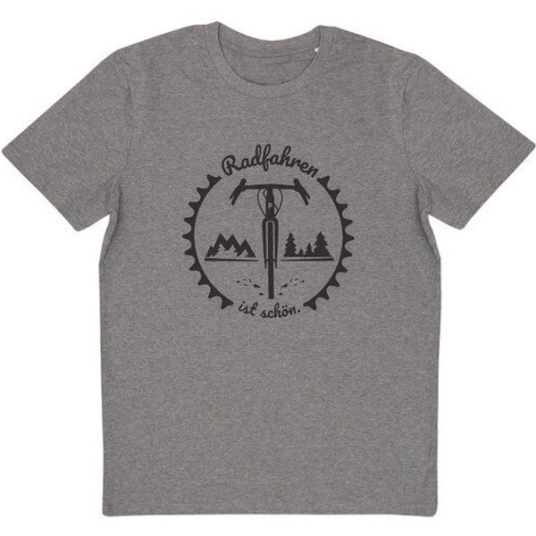 päfjes Radfahren ist schön - Gravel - Fair Wear Männer T-Shirt - Heather Grey