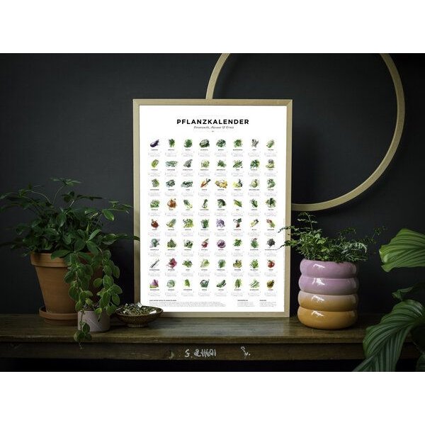 531 Rheinland Design Pflanzkalender und Aussaatkalender für den Garten als Poster