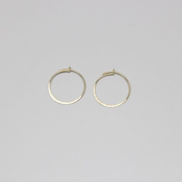 fejn jewelry Creole 'flat satin hoop M / L'